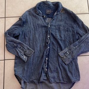 Topman Vintage Oversize Denim Shirt